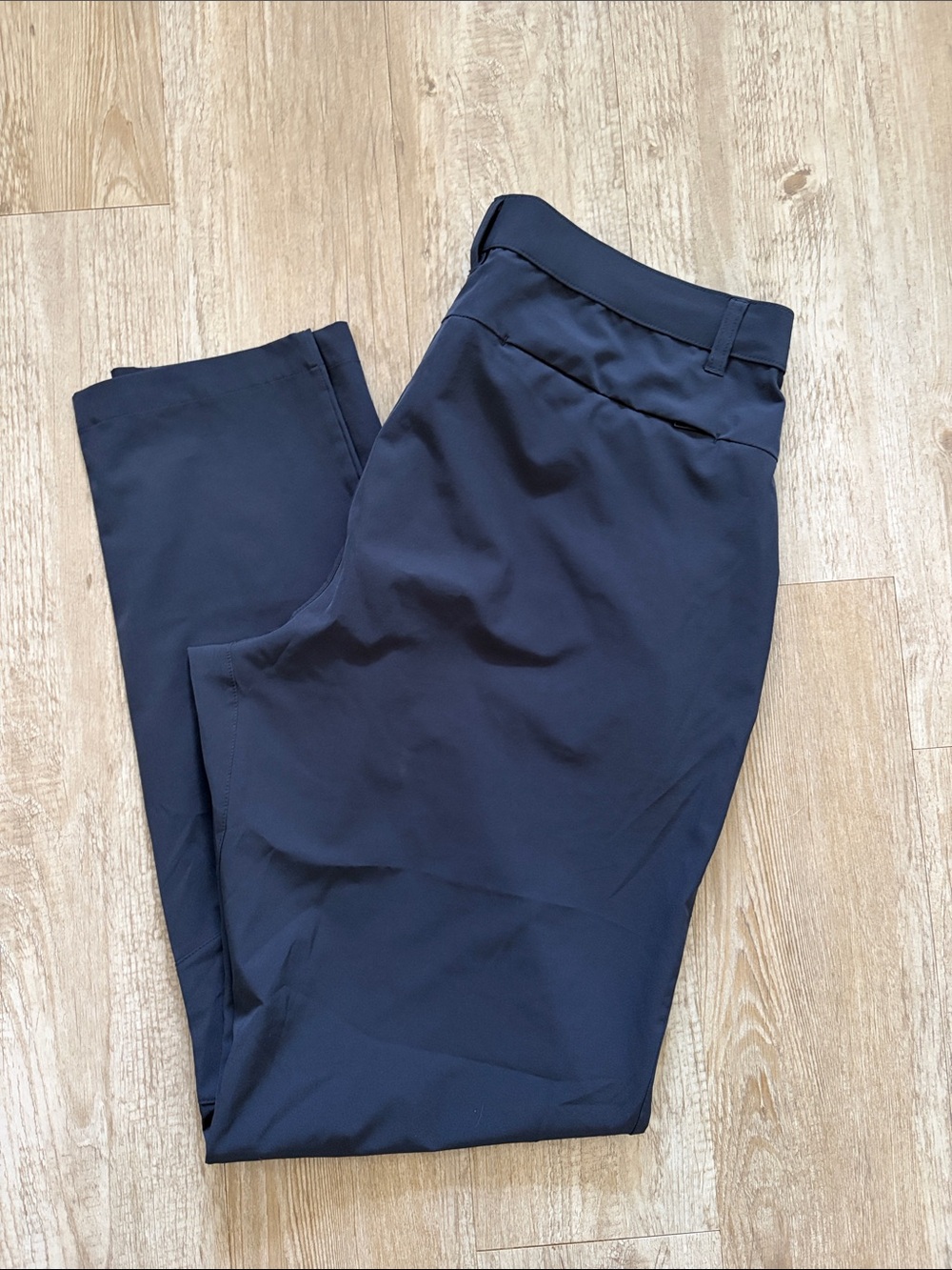 Men's Fabletics Classic Straight-Leg Dress Pants - Navy Size 34